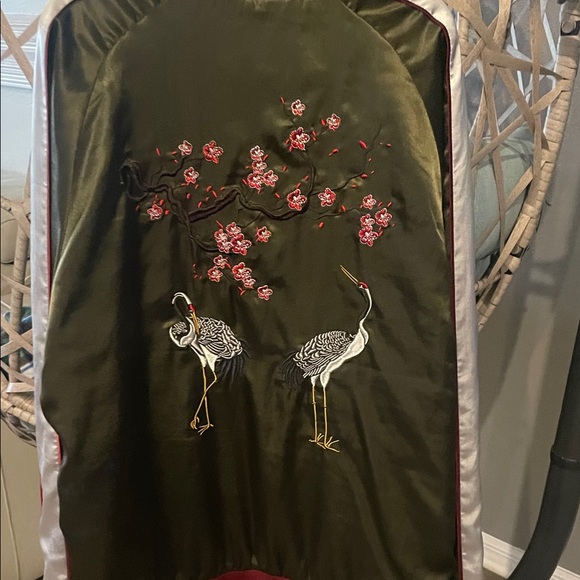 Standard Issue Green Bomber Jacket with Embroidery - Picture 6 of 7